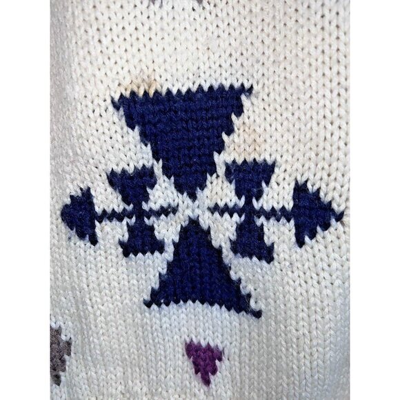 Vintage 80s TAMARON Womens Wool Blend Knit Crew Neck Pullover Sweater Sz L - Picture 5 of 13